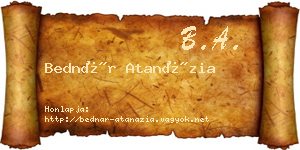 Bednár Atanázia névjegykártya